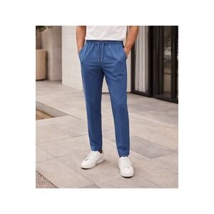 Sandro Alpha Blue Wool Blend Tapered Drawstring Trousers Mens Size FR40/US 32 M